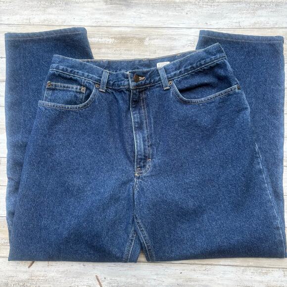 Lucchese Jeans 35x30 Straight Fit Med Wash Blue Denim Western Cowboy Workwear - Picture 1 of 9